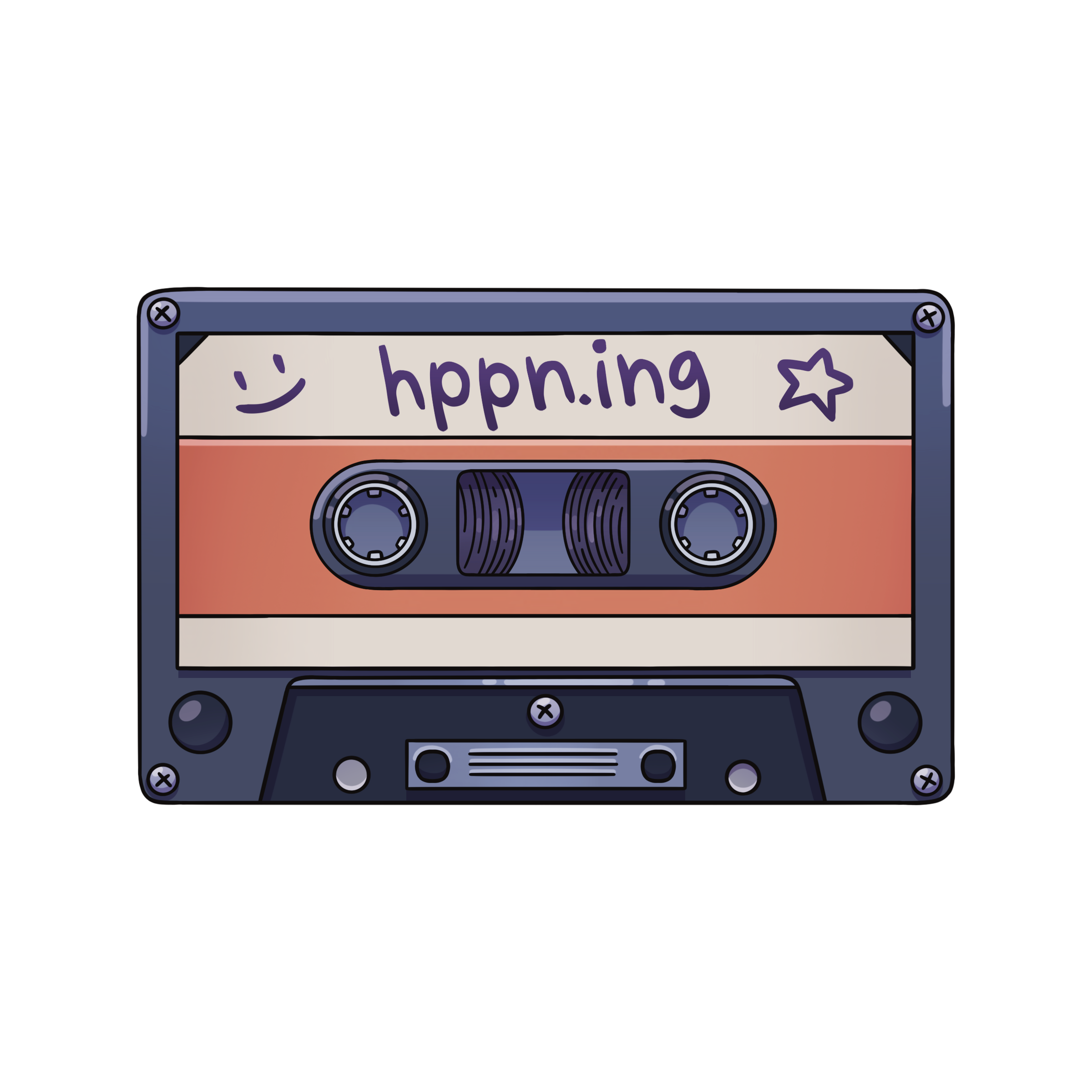 hppn.ing cassette sticker